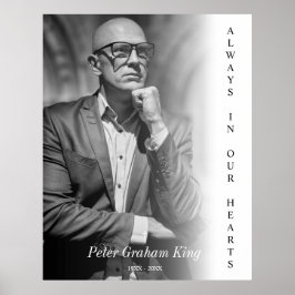 Minnesgudstjänst Svart & Vitt Foto Poster