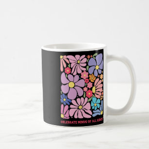 Minneshjärtan av alla slag Blommor Neurodiversit Kaffemugg