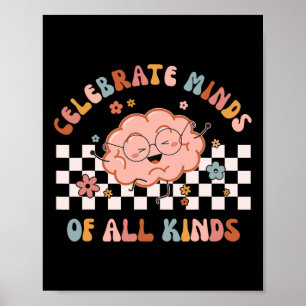 Minneshjärtan av alla slag skirt Neurodiversity Poster