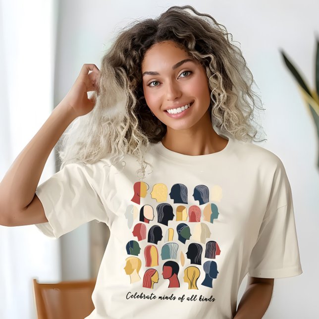 Minneshjärtan av alla slag t shirt (Celebrate minds of all kinds!)