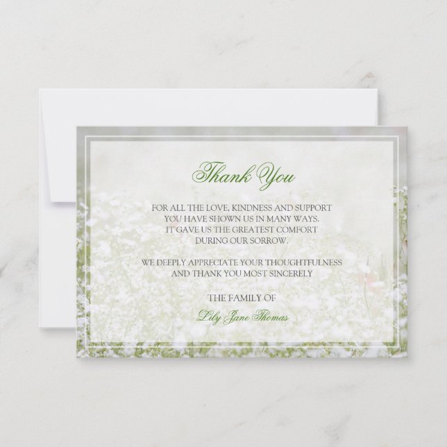 Minneshögtalarkort i nedre Fält Tack Kort (Framsida)