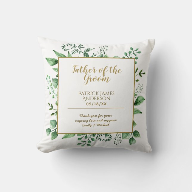 Minneshögtid Far i Groom Groomsman-Anpassningsbarn Kudde (Framsida)