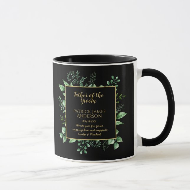 Minneshögtid Far i Groom Groomsman-Anpassningsbarn Mugg (Höger)
