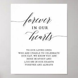 Minneshögtid för alltid i våra hjärtan bröllopssky poster