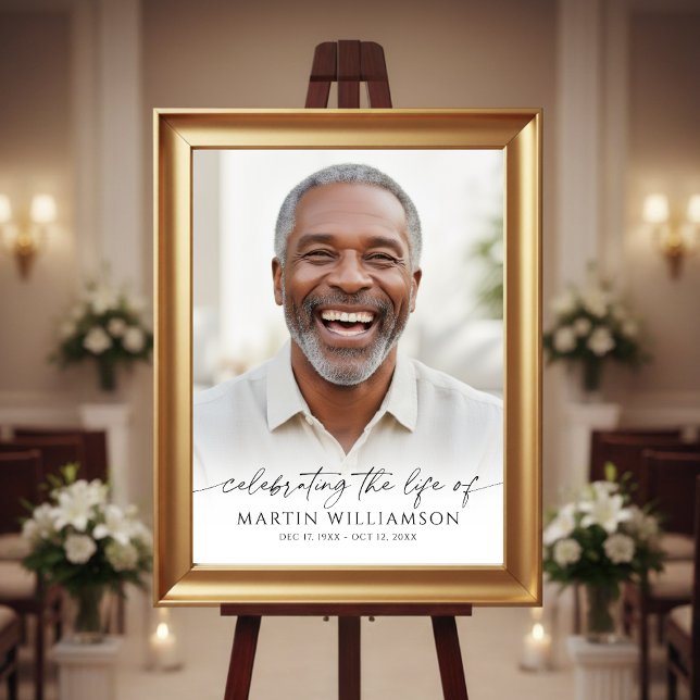 Minneshögtid för Livet Foto Modernt Manuskript Min Poster (Skapare uppladdad)