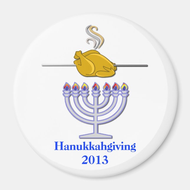 Minneshögtid Hanukkahgiving Magnet (Framsidan)