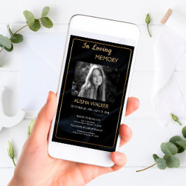 Minneshögtid Inbjudan, Minnesstund Inbjudningar