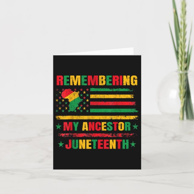 Minneshögtid Pridet Ancestor i Afrika, juni Kort (Framsida)