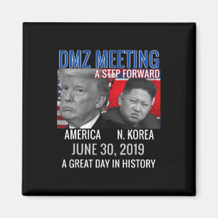 Minneshögtid Trump Usa Jong Un N Korea Dmz Meetin Magnet