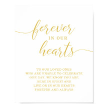 Minneshögtidligt bröllopsskylt för alltid i våra h