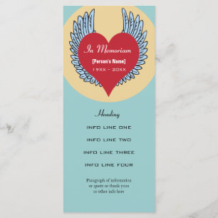 Minnesinbjudan eller programkort program