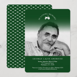 Minnesinbjudningar för grönt av fototraktor inbjudningar