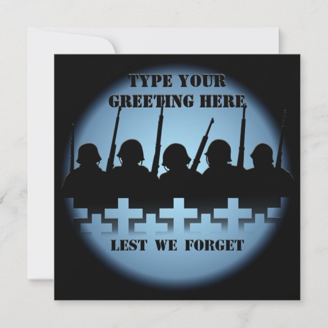 Minnesinbjudningar i Krig, så att vi inte glömmer  Inbjudningar (Framsida)