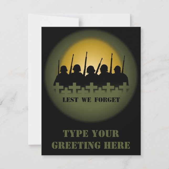 Minnesinbjudningar i Krig, så att vi inte glömmer  OSA Kort (Framsida)