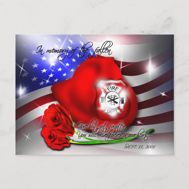 Minneskort 9/11 september vykort (Framsida)