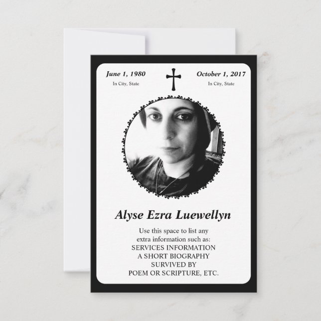 minneskort . elegant kor inbjudningar (Framsida)