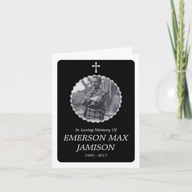 Minneskort: elegant kor kort (Framsida)