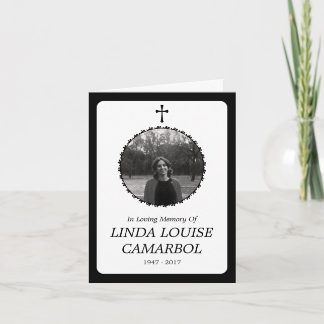 minneskort . elegant kor meddelande (Framsida)