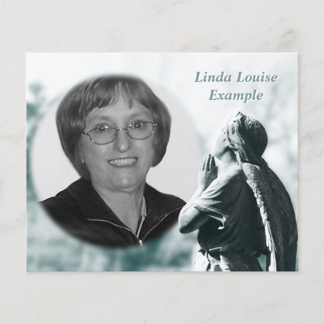 Minneskort för ängelbön (Framsida)