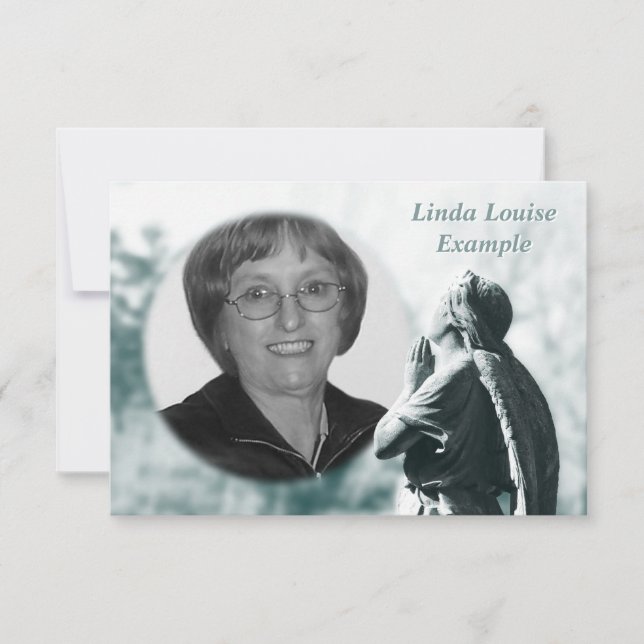 Minneskort för ängelbön meddelande (Framsida)