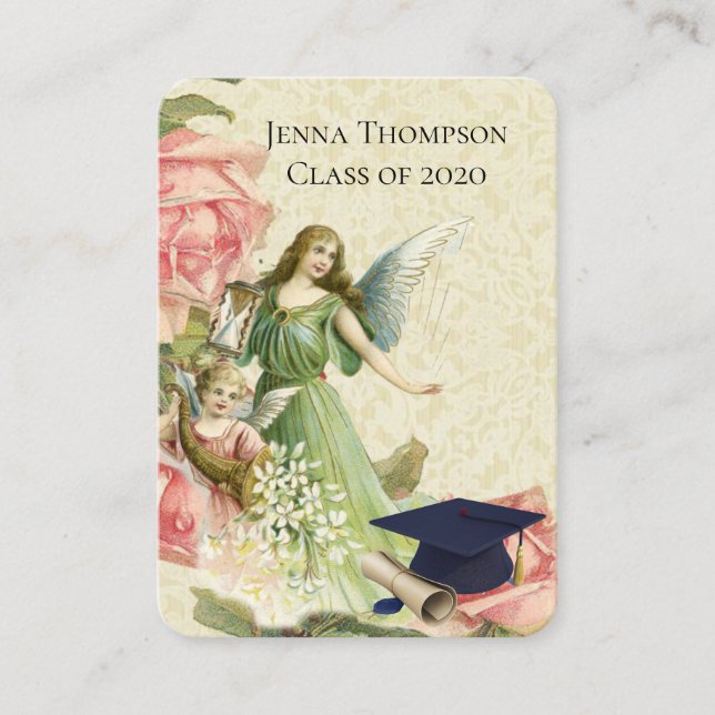 Minneskort för examen religiöst heligt bönekort visitkort (Framsida)