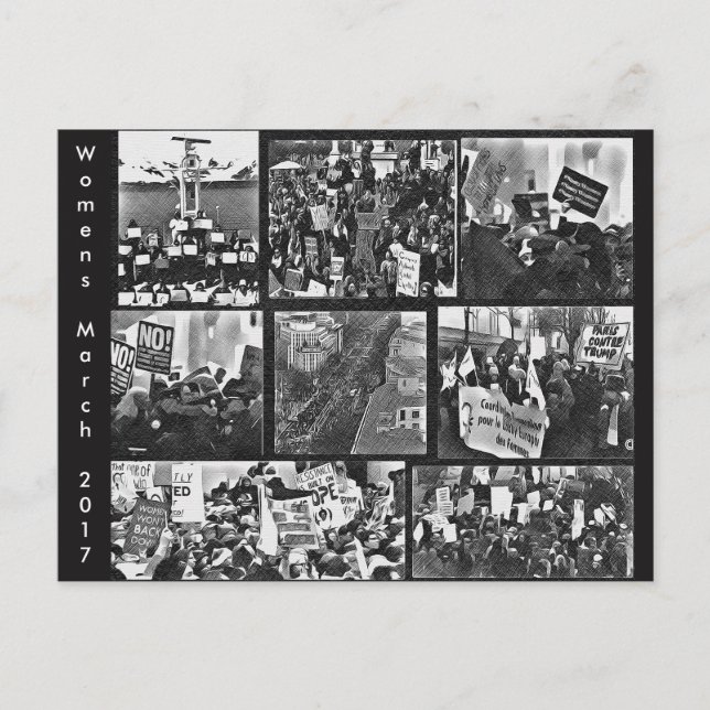 Minneskort för kvinnor i mars vykort (Framsida)