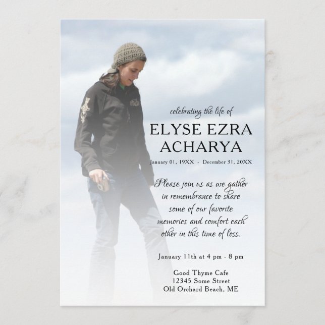 Minneskort för lämnat sidfoto program (Framsida)