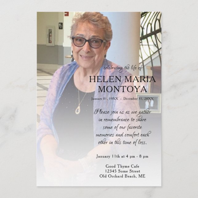 Minneskort för lämnat sidfoto program (Framsida)