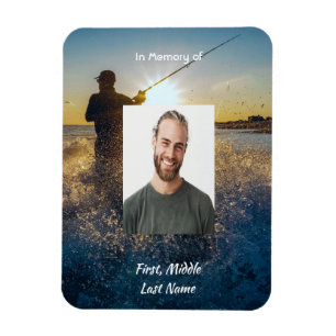 Minneskort för Ocean Fly Fishing Fisherman Magnet