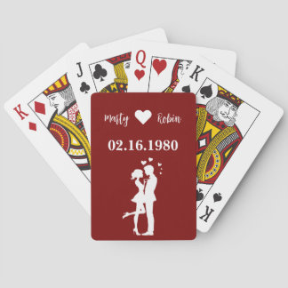 Minneskort för par Silhouette Casinokort