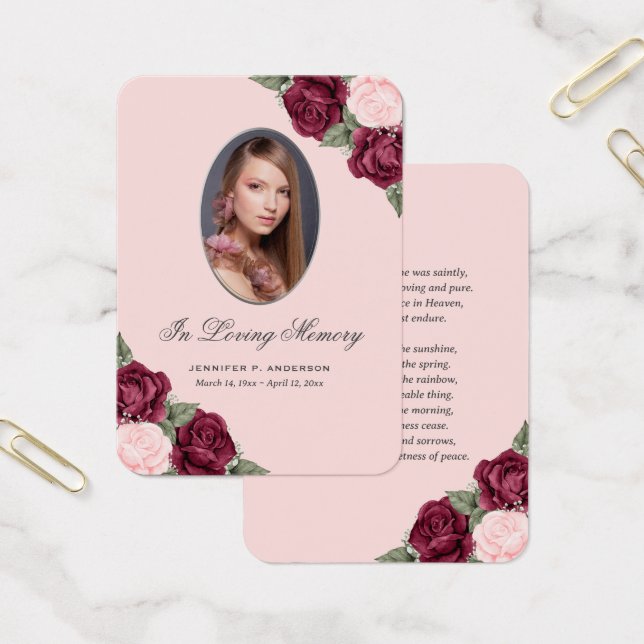  minneskort för Röda Silver Visitkort (Kontor)