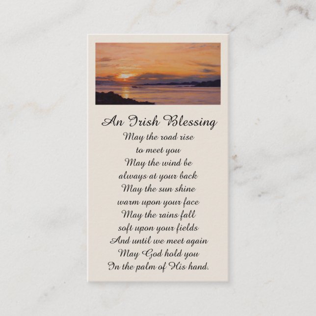 Minneskort för sympati för Bild Visitkort (Framsida)