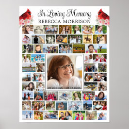 Minneskort Kardinal 59 Fotokollage manus Poster