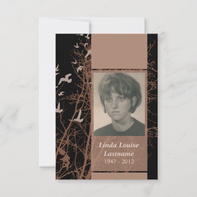 minneskort : silhucreen natt inbjudningar (Framsida)