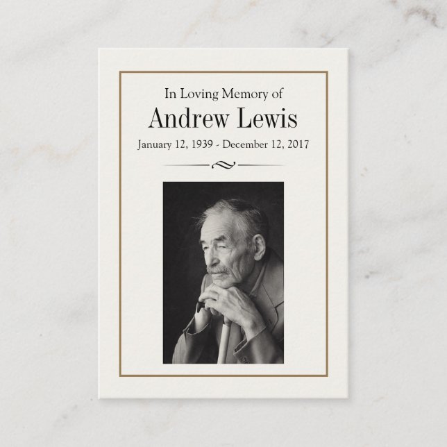 Minneskort Visitkort (Framsida)