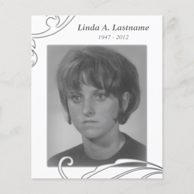 minneskort vit blomning (Framsida)