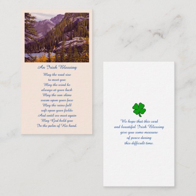 Minneskortet firande i Life Bild Visitkort (Fram/baksida)