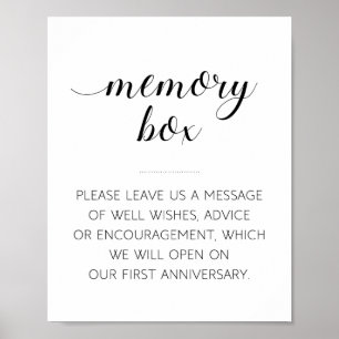 Minneslåda Elegant Bröllop Gästbokskylt Poster