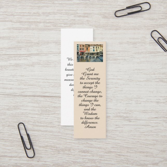 Minneslivskort för landskapsmålning Firande Mini Visitkort (Fram/Back In Situ)