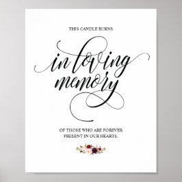 Minnesljus Tänds Minnestecken Poster