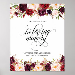 Minnesljus Tänds Skylt