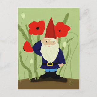 Minneslund Tomte Postkort Vykort