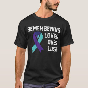 Minnesmånad för att uppmärksamma bortfallna självm t shirt