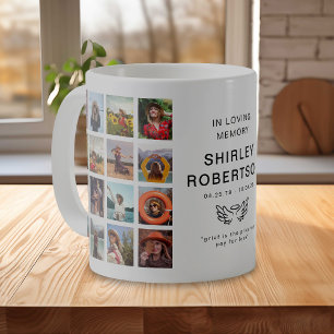 Minnesmärke 16 x Fotokollage Minnesceremoni Kaffemugg