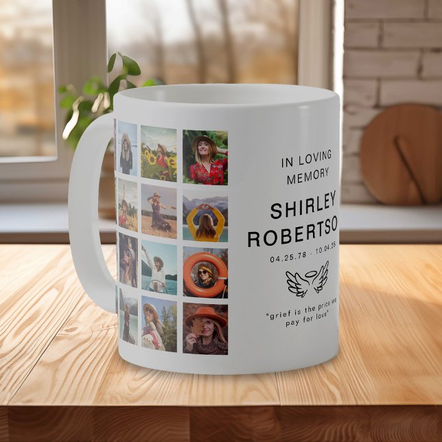 Minnesmärke 16 x Fotokollage Minnesceremoni Kaffemugg (Skapare uppladdad)