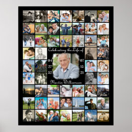 Minnesmärke 55 FÖR ATT FIRA LIVET Foto Collage Poster