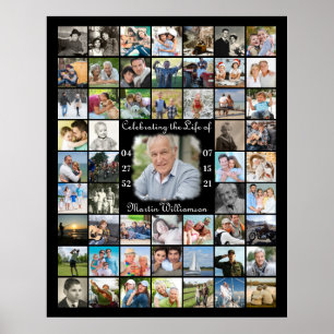 Minnesmärke 55 FÖR ATT FIRA LIVET Foto Collage Poster