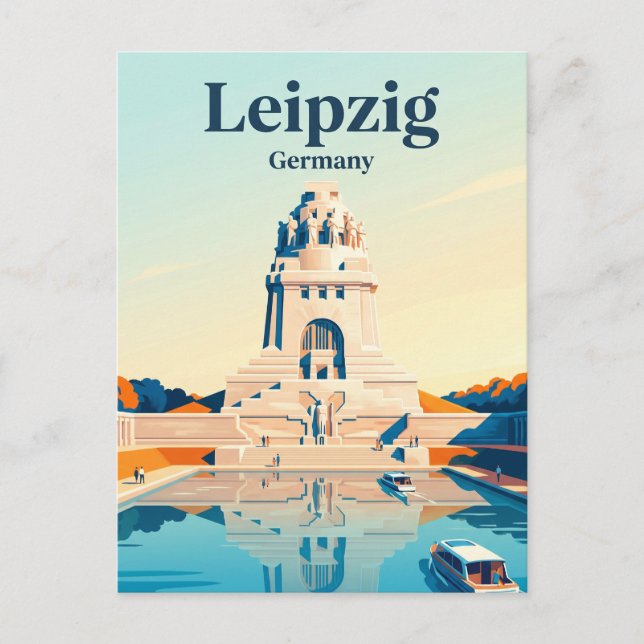 Minnesmärke för Folkslacten, Leipzig Vykort (Framsida)