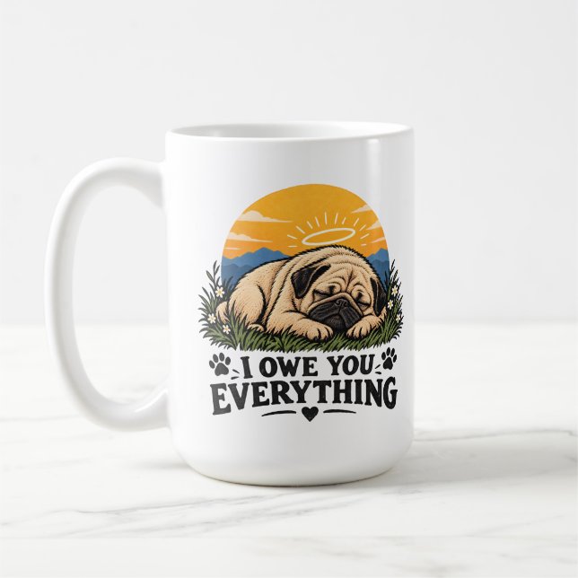 Minnesmärke för Förlorad Hund Kaffemugg (Vänster)