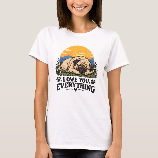 Minnesmärke för Förlorad Hund T Shirt (Framsida)